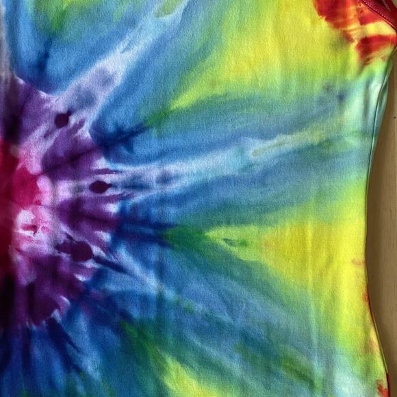 Ice Dyed Rainbow Dress - Sleeveless Tank Bodycon - Vibrant (Women's Small) - Picture 10 of 10